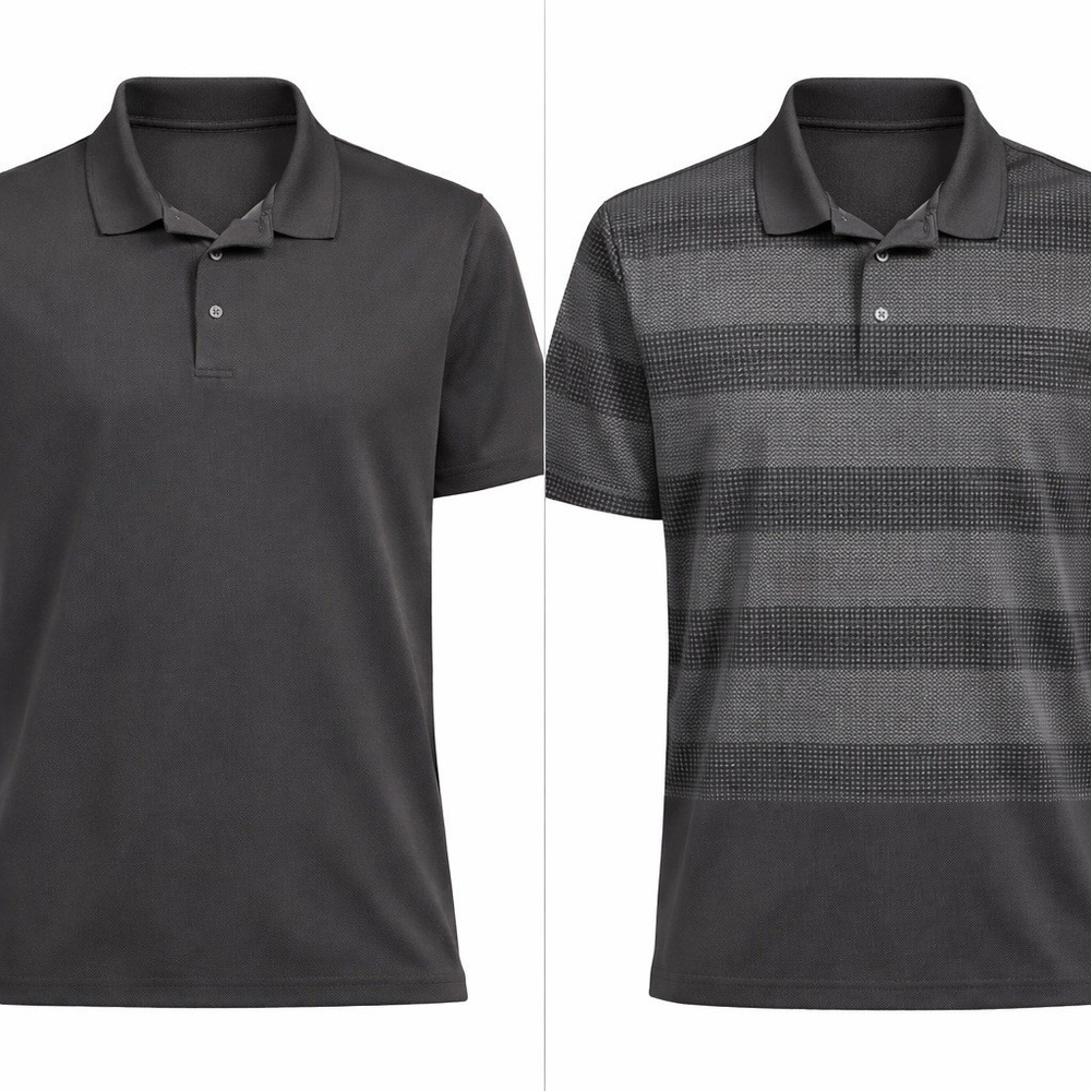 Lot Of 2 Grand Slam Polo Shirt Mens XL Golf Vented Performance Black & Gray